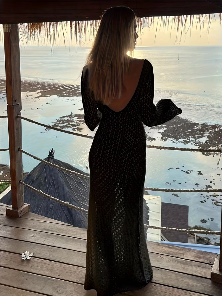 Serene Weave Bell Sleeve Dress