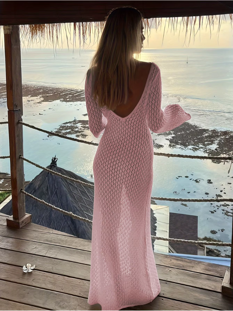 Serene Weave Bell Sleeve Dress
