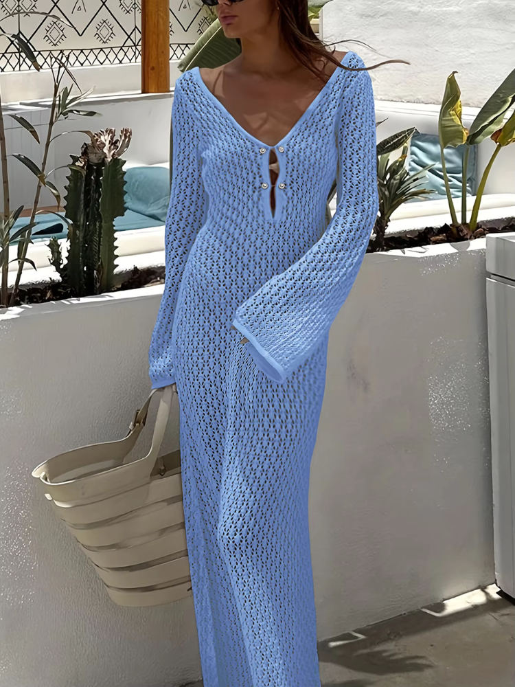 Serene Weave Bell Sleeve Dress