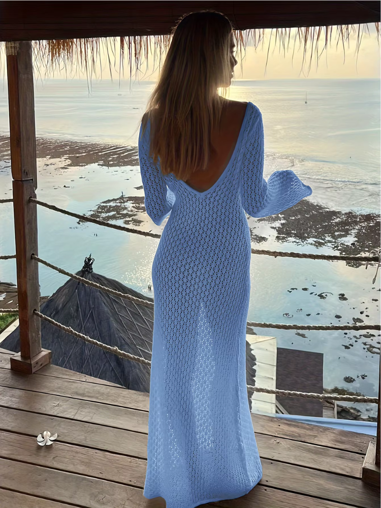 Serene Weave Bell Sleeve Dress