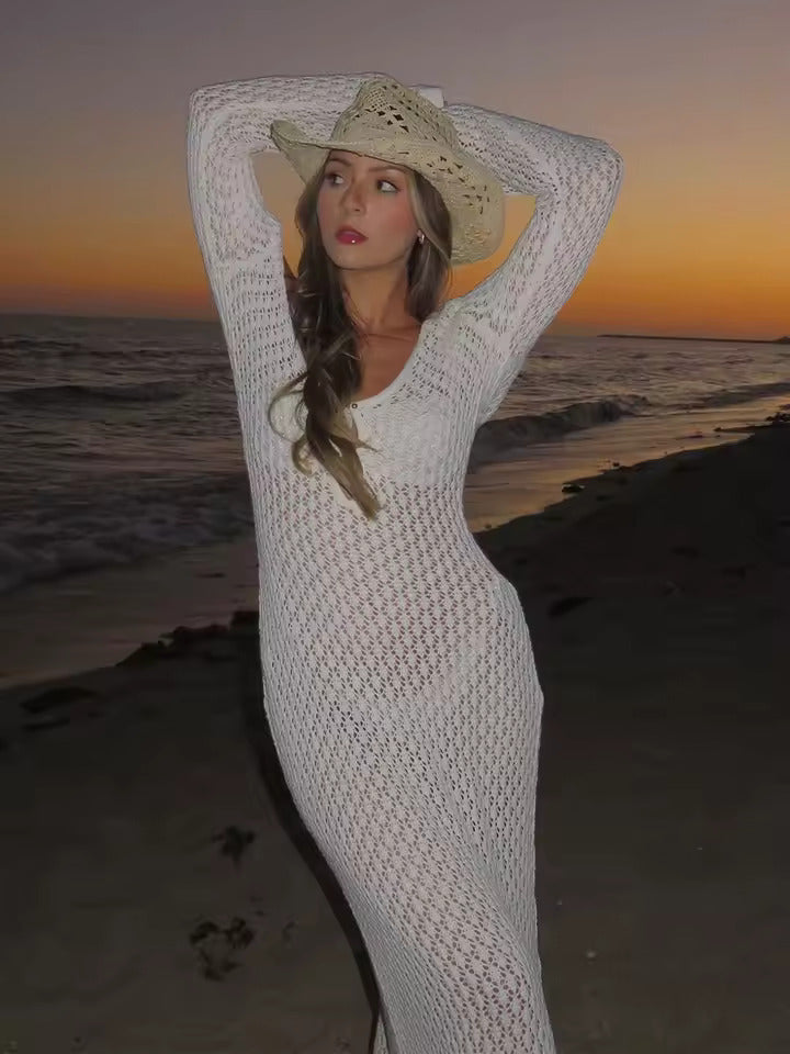 Serene Weave Bell Sleeve Dress