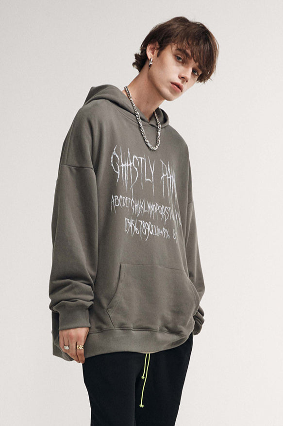 Casual oversized herenhoodie met grafische print