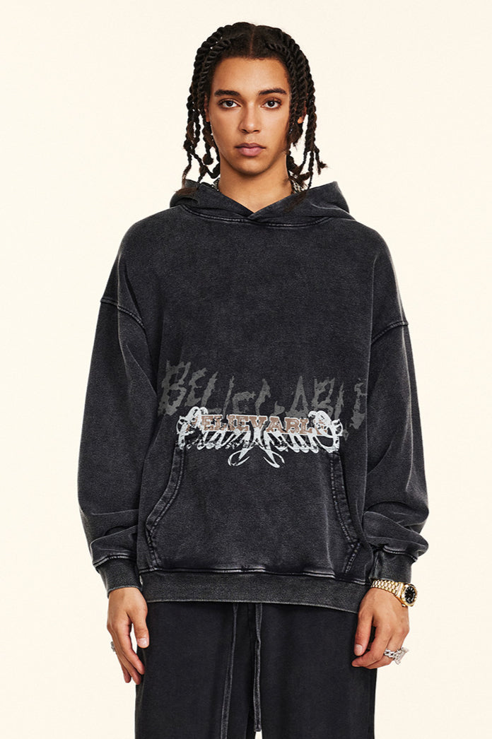 Oversized hoodie voor heren met coole grafische print