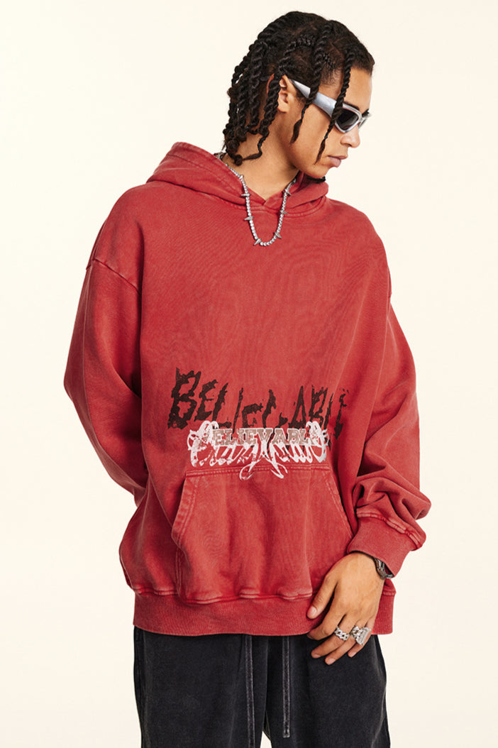 Oversized hoodie voor heren met coole grafische print