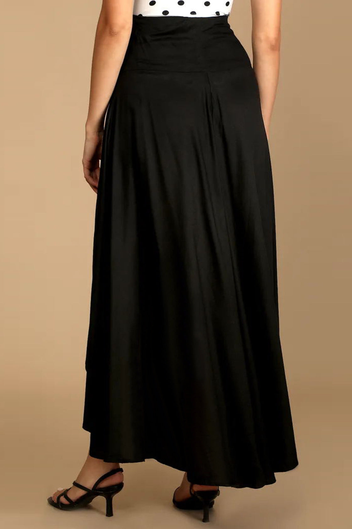 Casual Elastic Wrap Maxi Skirt