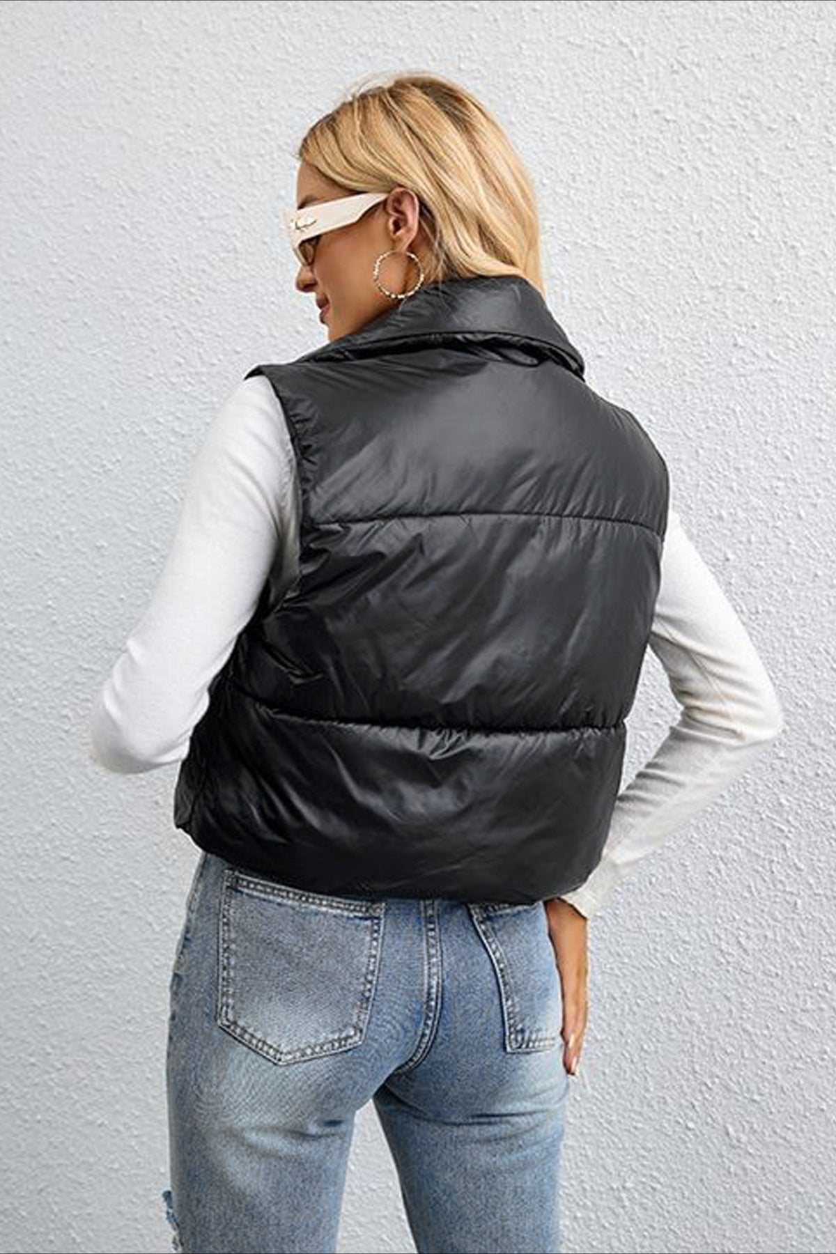 Casual strak gewatteerd vest