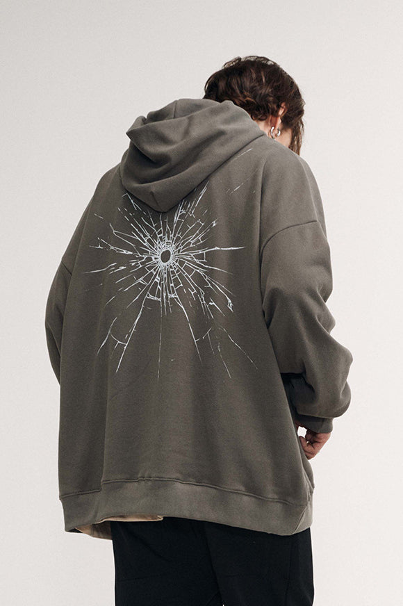 Casual oversized herenhoodie met grafische print