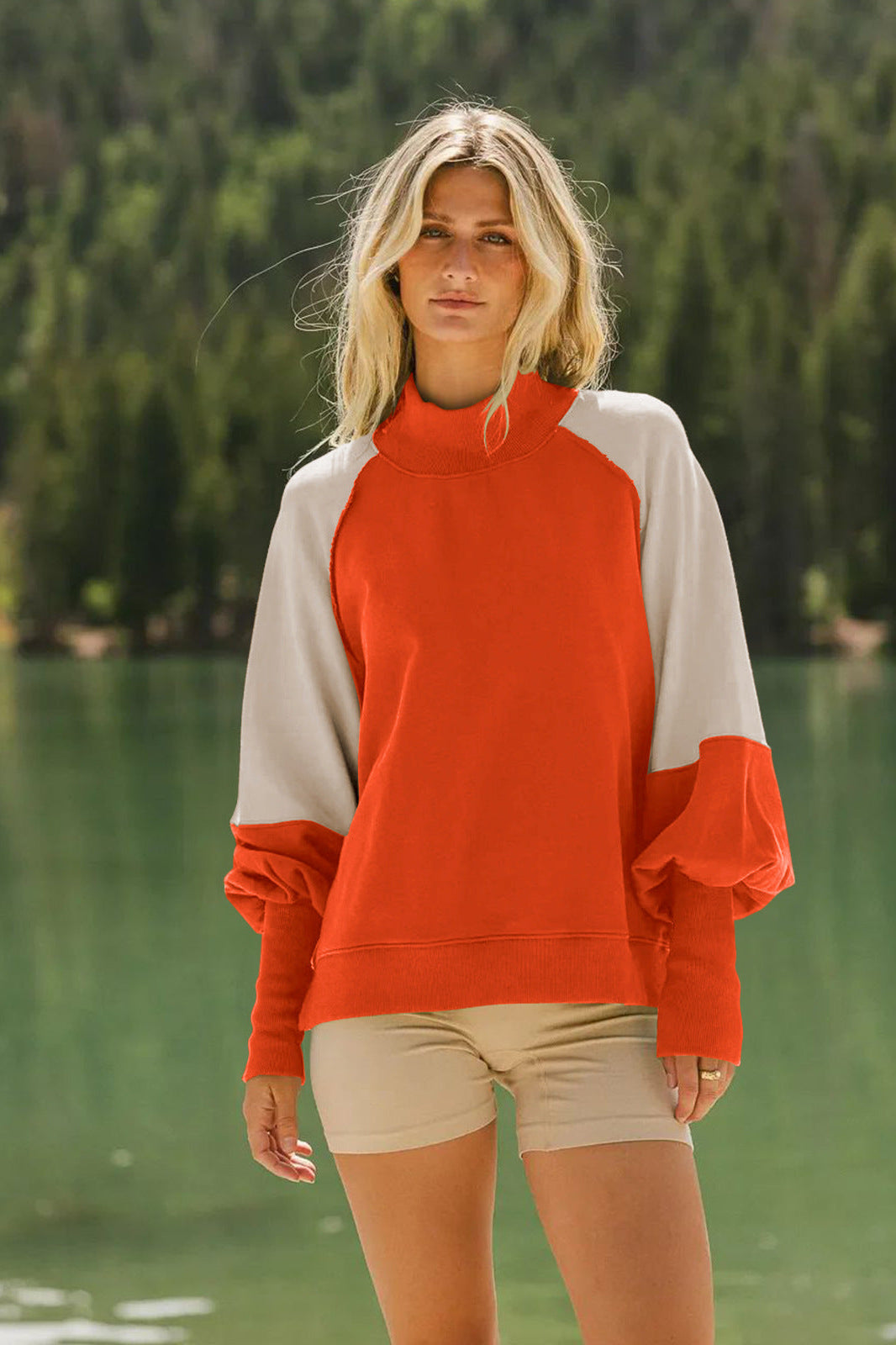 Colorblock Raglan Sweatshirt