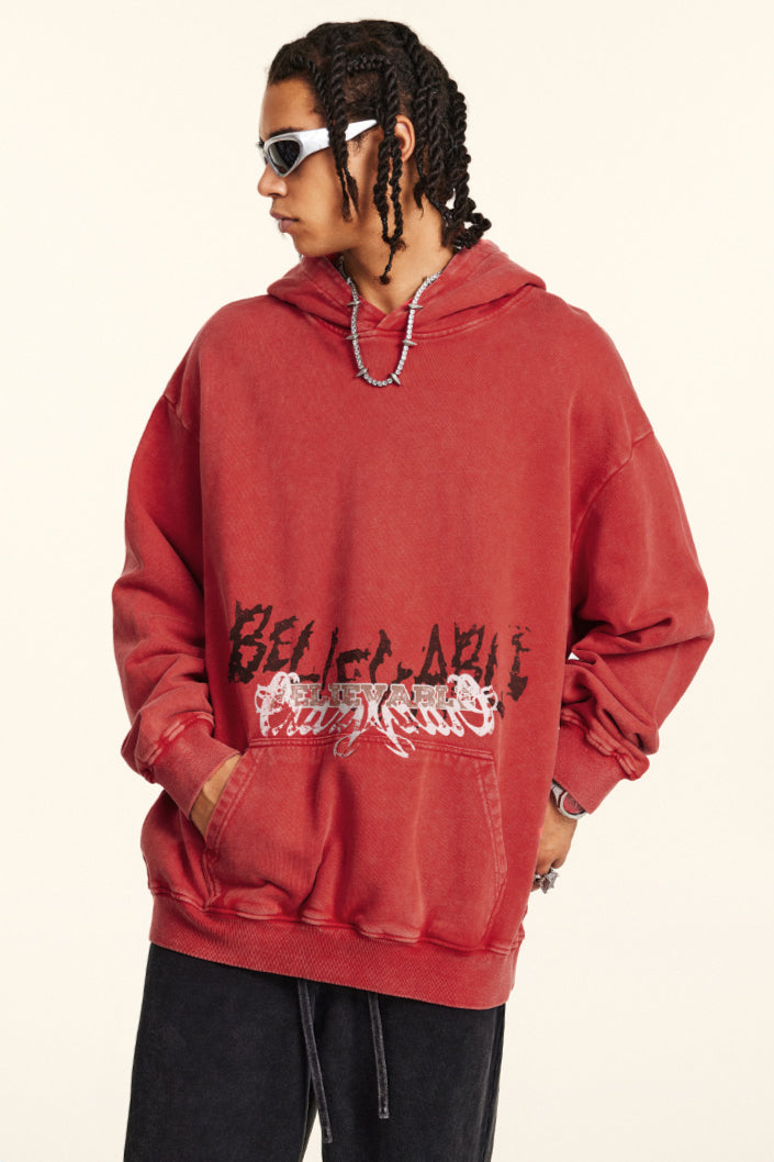 Oversized hoodie voor heren met coole grafische print