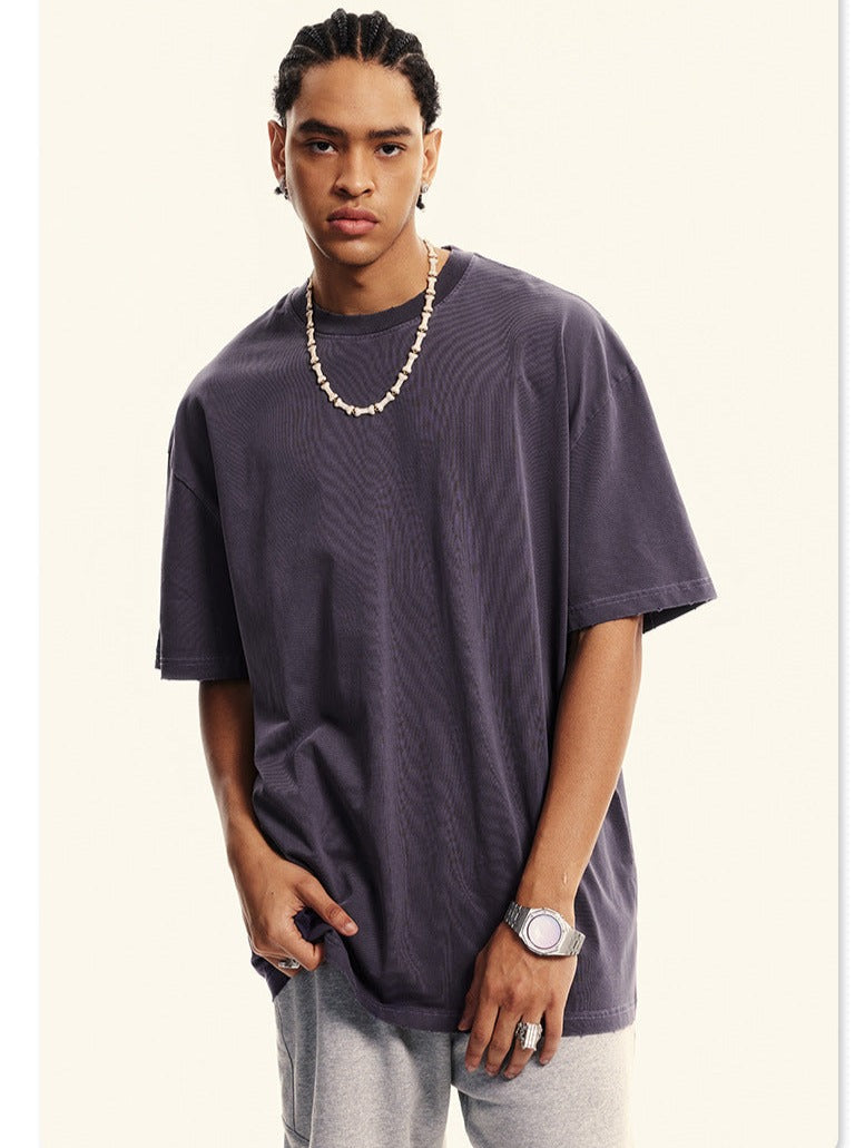 Lente Donkergrijs Basic Effen Oversized Shirt 