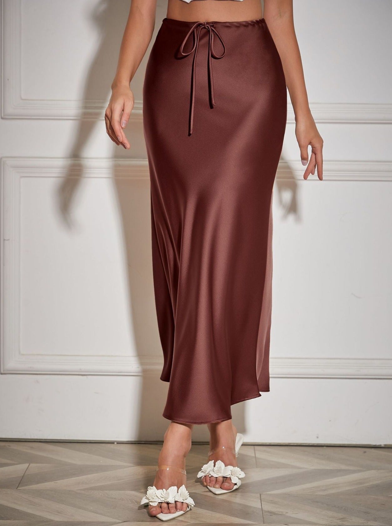 Chocolade Tie Wait Maxi Rok 