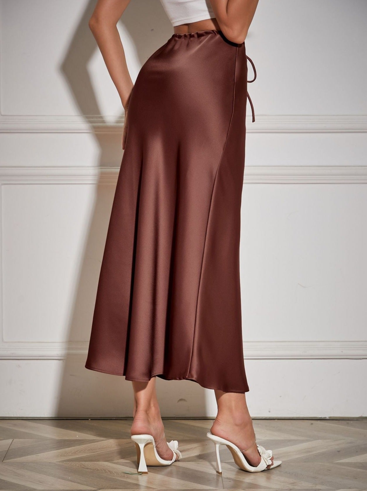 Chocolade Tie Wait Maxi Rok 