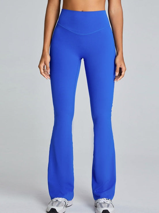 Blauwe High-Waist Tummy Control Micro Large Yogabroek 