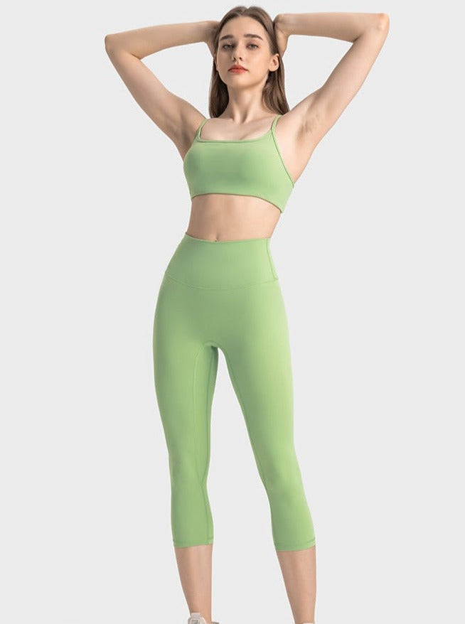 Apple Green Stretchable High Waist Exercise Yoga Pants