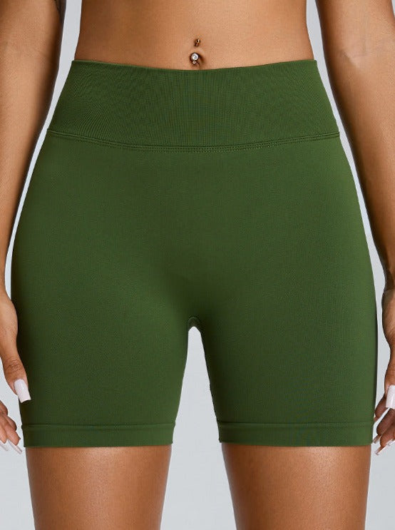 Mintgroene naadloze high-waisted butt-lifting sportshort 