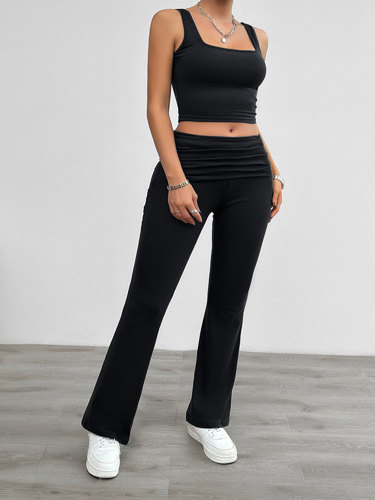 Zwarte Casual Slim Broek Set 