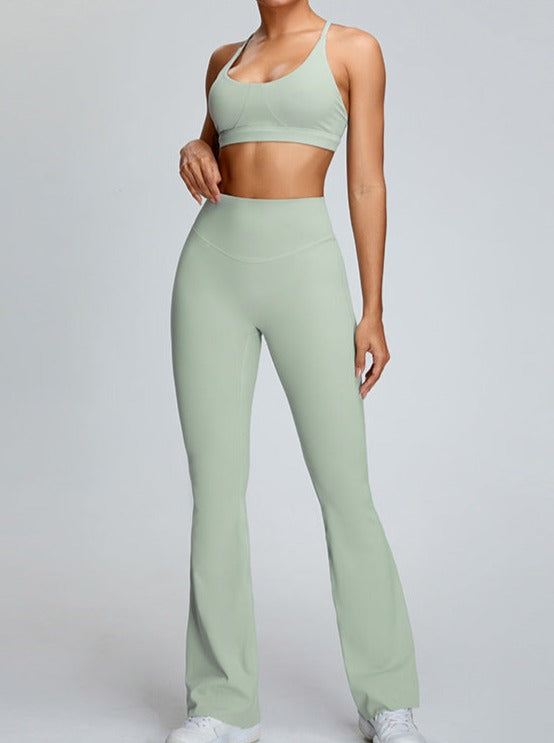 Groene High-Waist Tummy Control Micro Large Yogabroek 