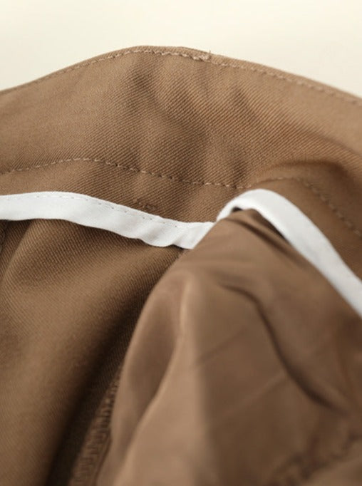 Khaki wijde broek 