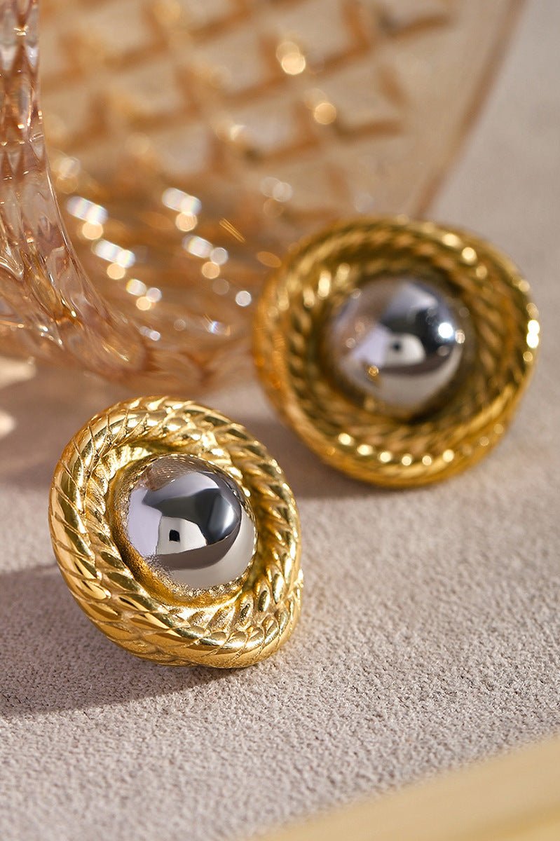 18K Gold Plated Titanium Braided Earrings