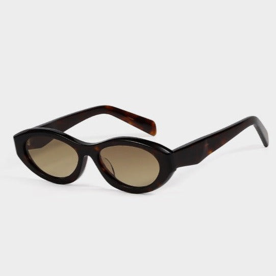 Cat-Eye Narrow Frame Plate Anti-UV Sunglasses