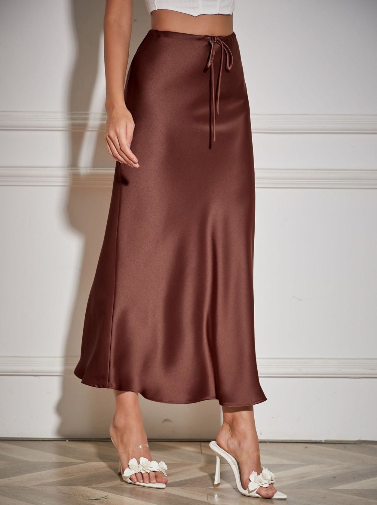 Chocolade Tie Wait Maxi Rok 