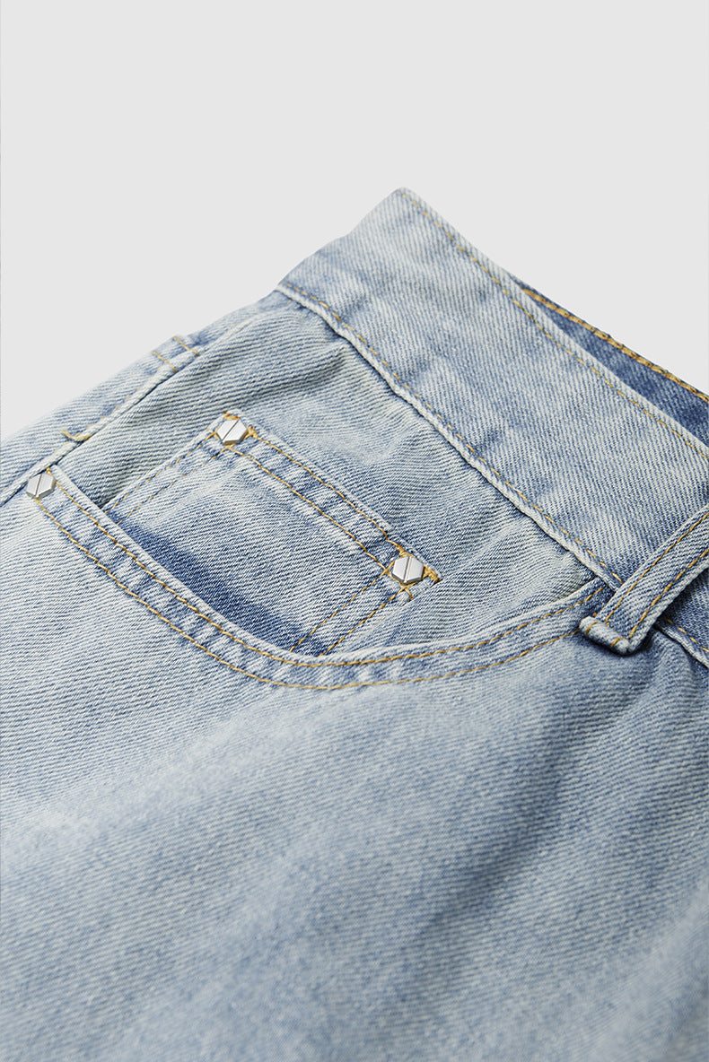 Vintage-geïnspireerde wijde denim jeans