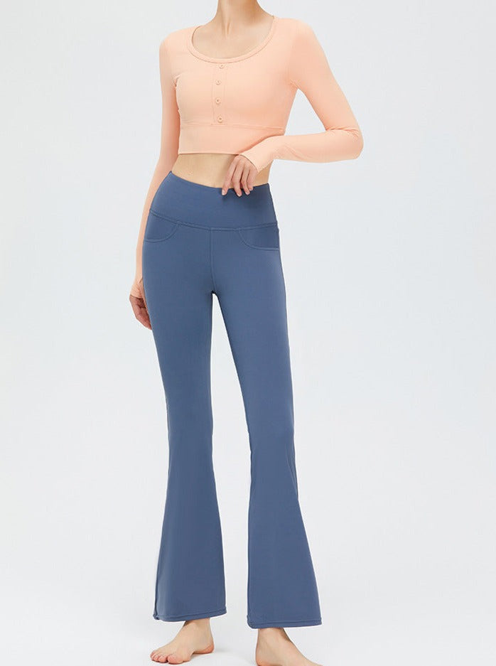 Bell-Bottom Hip-Lifting Slim-Flared Yoga Broek 