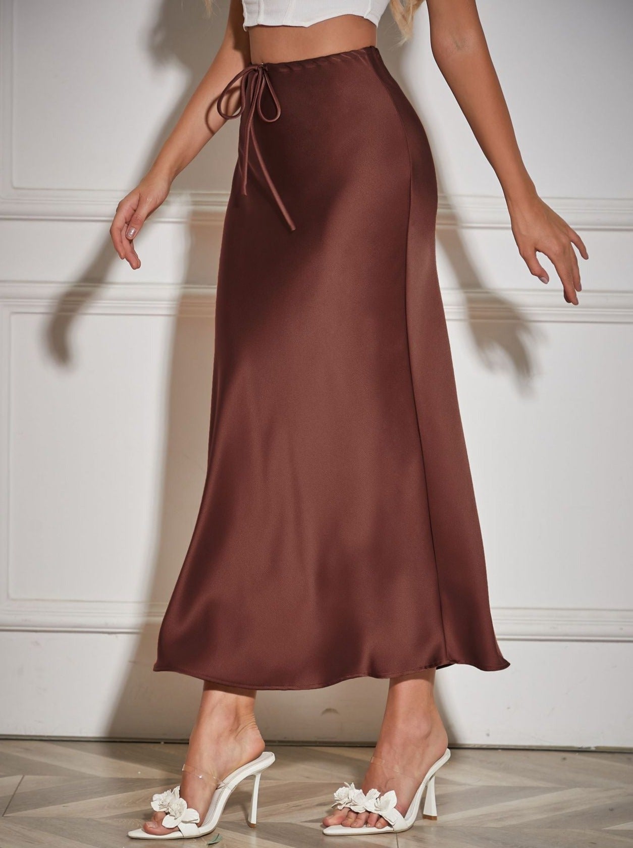 Chocolade Tie Wait Maxi Rok 