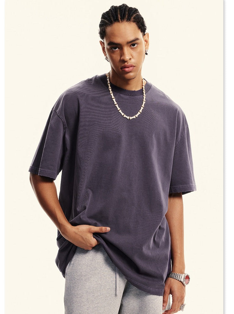 Lente Donkergrijs Basic Effen Oversized Shirt 