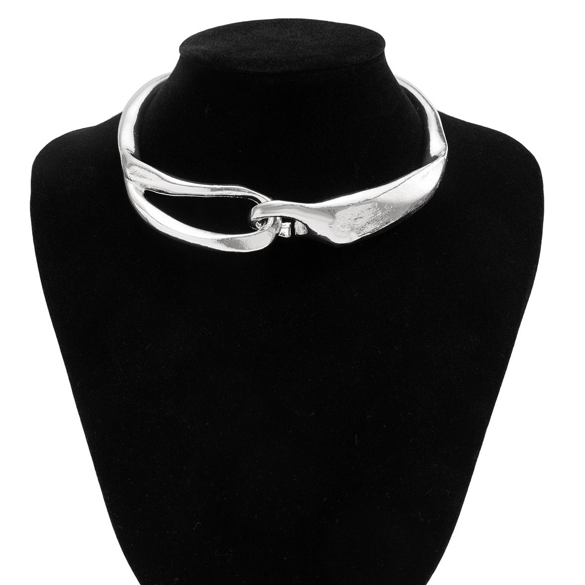 Modern Spliced Irregular Geometry Choker Necklace