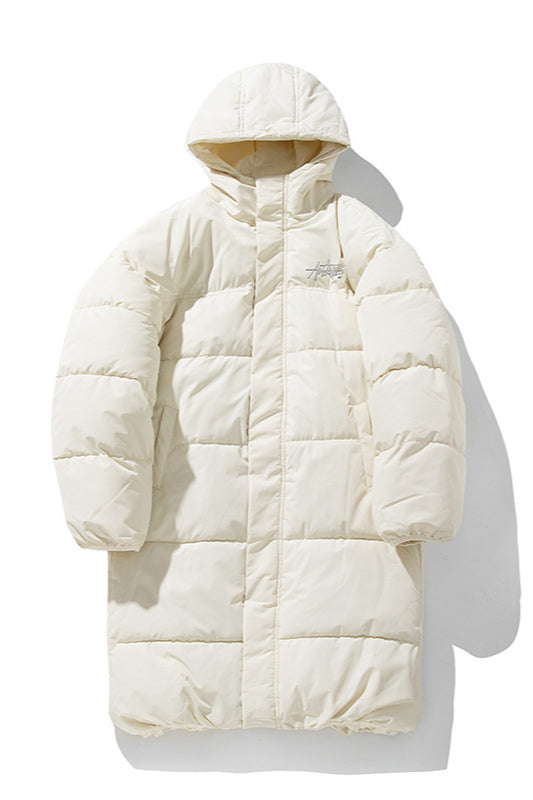 Winter Warmth Long Down Hooded Jacket