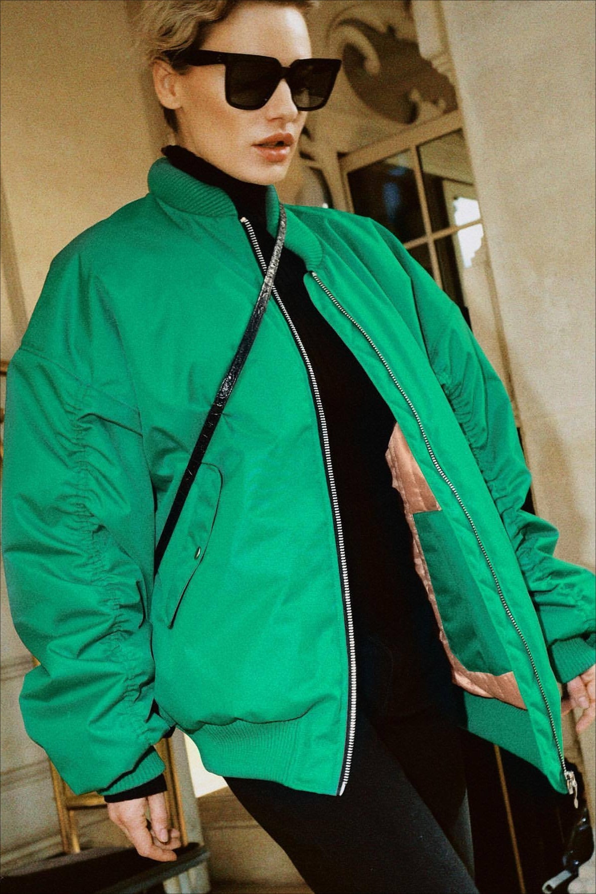 Trendy Urban Oversized Bomber Jacket