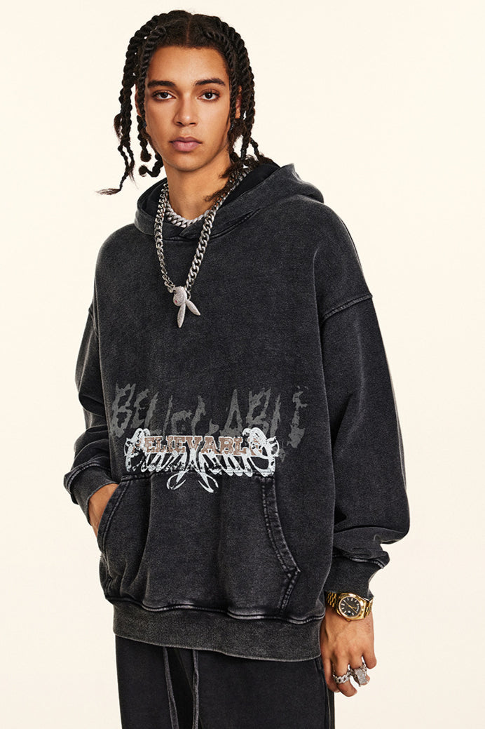 Oversized hoodie voor heren met coole grafische print