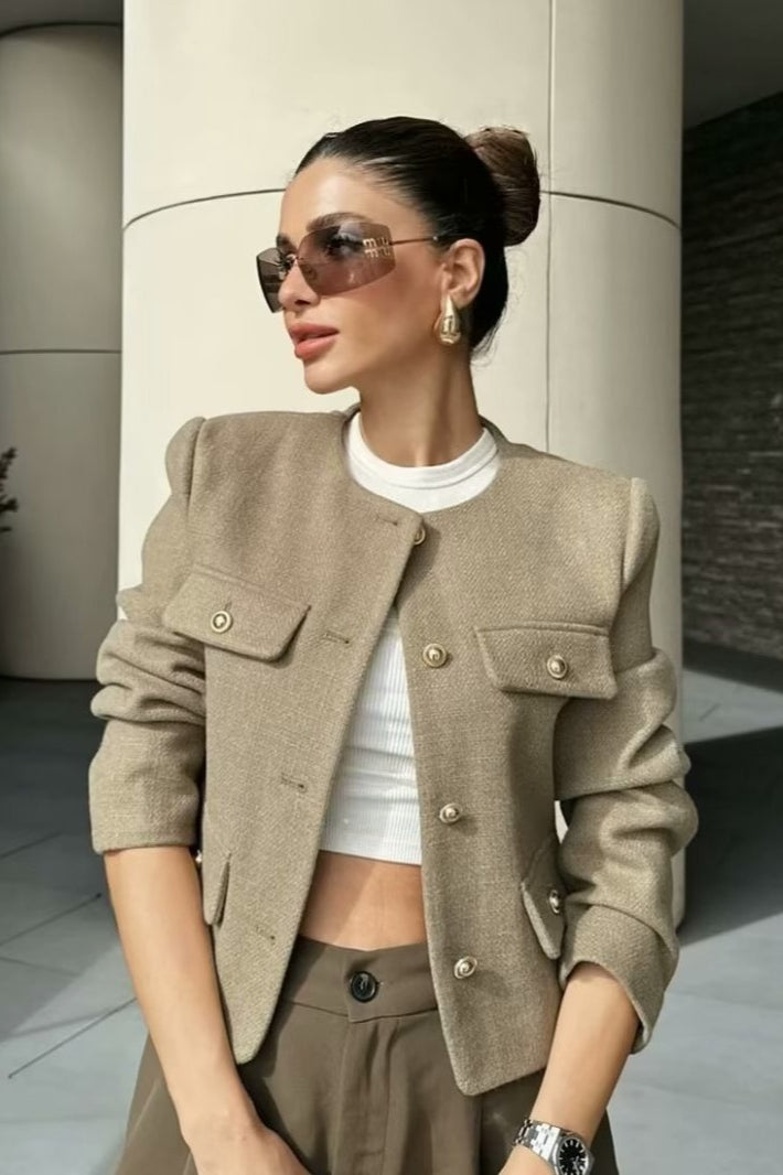 Chic cropped blazer voor dames