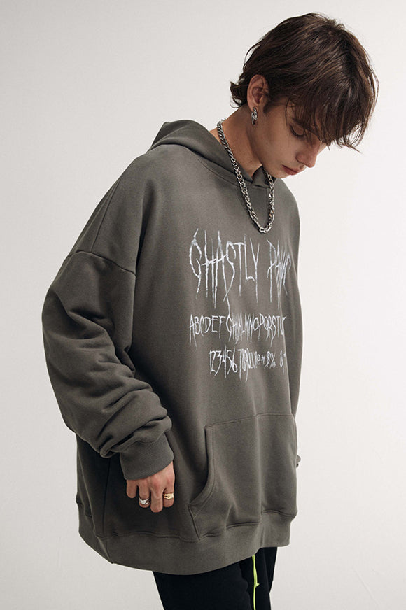 Casual oversized herenhoodie met grafische print